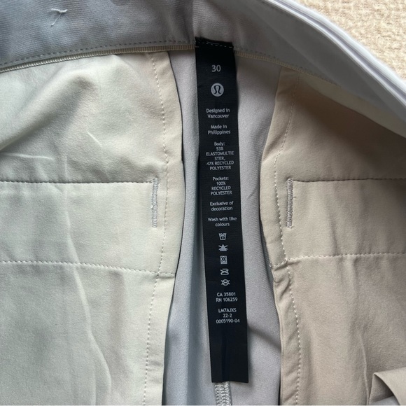 Lululemon Commission Classic Fit Shorts 7" Warpstreme Men's 30 Seal Gray EUC - Picture 8 of 8